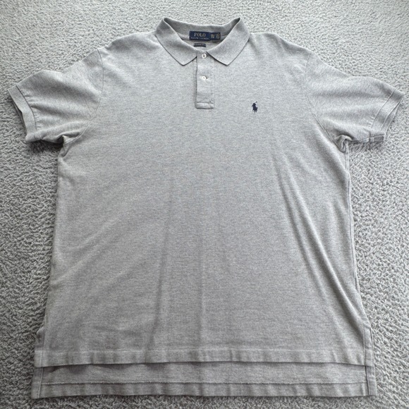 Polo Ralph Lauren Men's Classic Fit Polo Shirt Gray XXL Embroidered Pony - Picture 3 of 7